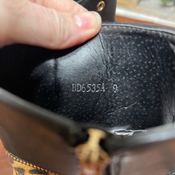 Italina Leopard  Ankle Bootie boots platform chunky heel - Picture 11 of 12